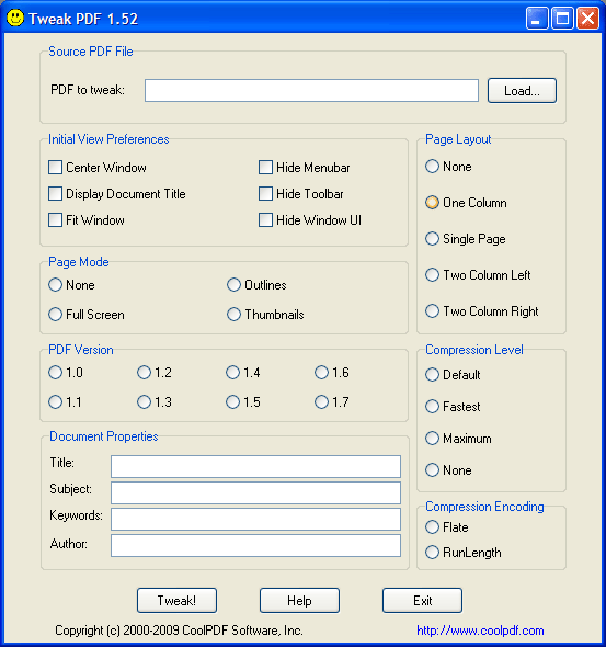 Tweak PDF Screenshot